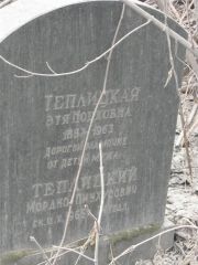 Теплицкий Мордко Пинхусович, Москва, Востряковское кладбище