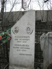 Рабинович Лев Леонов, Москва, Востряковское кладбище