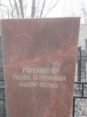 Романова Татьяна Серафимовна, Москва, Востряковское кладбище