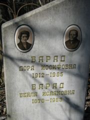 Барад Дора Иосифовна, Москва, Востряковское кладбище