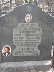Ханина Стера Григорьевна, Москва, Востряковское кладбище