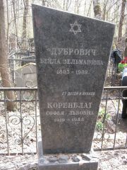 Коренблат Софья Львовна, Москва, Востряковское кладбище