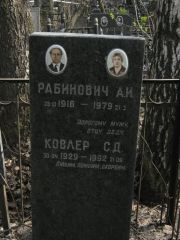 Ковлер С. Д., Москва, Востряковское кладбище