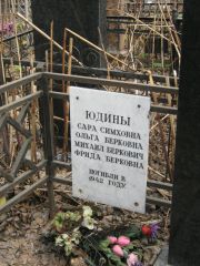 Юдина Сара Симхановна, Москва, Востряковское кладбище