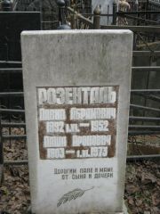 Розенталь Давид Абрамович, Москва, Востряковское кладбище