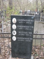 Слонимский Ф. Б., Москва, Востряковское кладбище