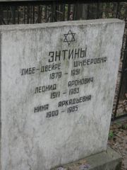 Энтина Либе-Двейре Шнееровна, Москва, Востряковское кладбище