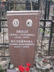 Зинде Гинда Семеновна, Москва, Востряковское кладбище