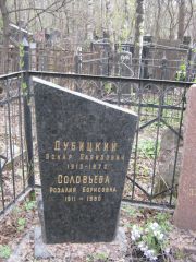 Дубицкий Оскар Давидович, Москва, Востряковское кладбище