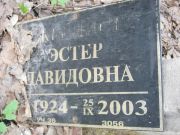 Жернист Эстер Давидовна, Москва, Востряковское кладбище