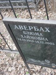 Авербах Блюма Хаймовна, Москва, Востряковское кладбище