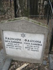 Файкина Хана Хаймовна, Москва, Востряковское кладбище