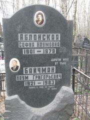 Яблонская София Наумовна, Москва, Востряковское кладбище