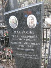 Маеров Моисей Айзикович, Москва, Востряковское кладбище