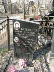 Баткилина Шейва Лейбовна, Москва, Востряковское кладбище