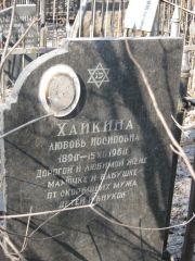 Хайкина Любовь Иосиповна, Москва, Востряковское кладбище
