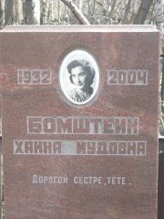 Бомштейн Ханна Иудовна, Москва, Востряковское кладбище