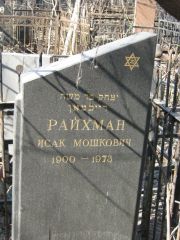 Райхман Исак Мошкович, Москва, Востряковское кладбище