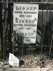 Беккер Морис Иосифович, Москва, Востряковское кладбище