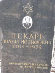 Пекарь Шлем Иосифович, Москва, Востряковское кладбище