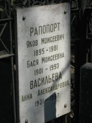 Рапопорт Яков Моисеевич, Москва, Востряковское кладбище