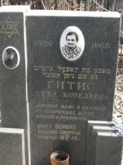 Гитис Туба Копелевна, Москва, Востряковское кладбище