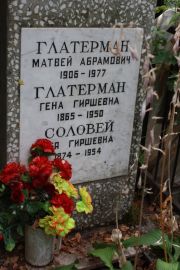 Глатерман Матвей Абрамович, Москва, Востряковское кладбище