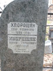 Хворощан Соня Иосифовна, Москва, Востряковское кладбище