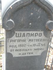 Шапиро Григорий Матвеевич, Москва, Востряковское кладбище