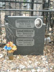 Сименовкер Илья Израилевич, Москва, Востряковское кладбище