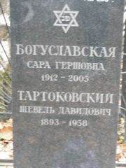 Тартоковский Шевель Давидович, Москва, Востряковское кладбище