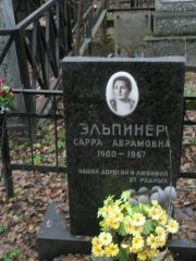 Эльпинер Сарра Абрамовна, Москва, Востряковское кладбище