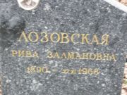 Лозовская Рива Залмановна, Москва, Востряковское кладбище