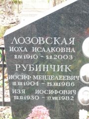 Лозовская Иоха Исааковна, Москва, Востряковское кладбище