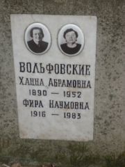 Вольфовская Ханна Абрамовна, Москва, Востряковское кладбище