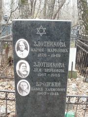 Бродский Давид Хаимович, Москва, Востряковское кладбище