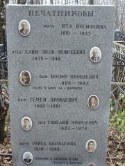 Печатникова Ита Иосифовна, Москва, Востряковское кладбище