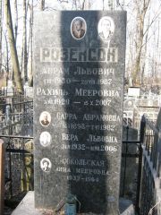 Розенсон Аврам Львович, Москва, Востряковское кладбище