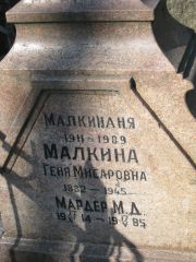 Малкина Геня Мисаровна, Москва, Востряковское кладбище