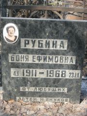 Рубина Боня Ефимовна, Москва, Востряковское кладбище