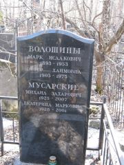 Волошина Эстер Хаимовна, Москва, Востряковское кладбище