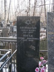 Коган Софья Абрамовна, Москва, Востряковское кладбище