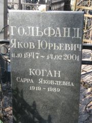 Коган Сарра Яковлевна, Москва, Востряковское кладбище