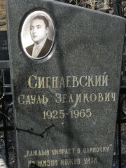 Сигнаевский Сауль Зеликович, Москва, Востряковское кладбище