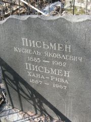 Письмен Кусиель Яковлевич, Москва, Востряковское кладбище