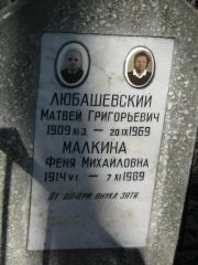 Любашевский Матвей Григорьевич, Москва, Востряковское кладбище