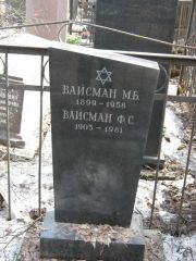 Вайсман М. Б., Москва, Востряковское кладбище