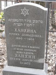 Ханкн Нухим Абрамович, Москва, Востряковское кладбище