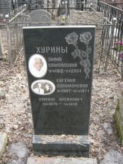 Хурин Самуил Нисанович, Москва, Востряковское кладбище