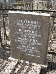 Плоткина Либа Нахимовна, Москва, Востряковское кладбище